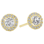 Ladies Diamond Halo Earrings