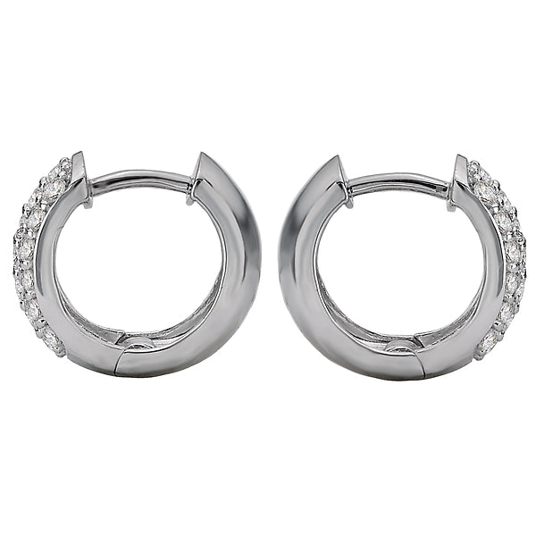 Ladies Diamond Huggie Earrings