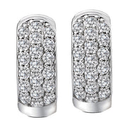 Ladies Diamond Huggie Earrings