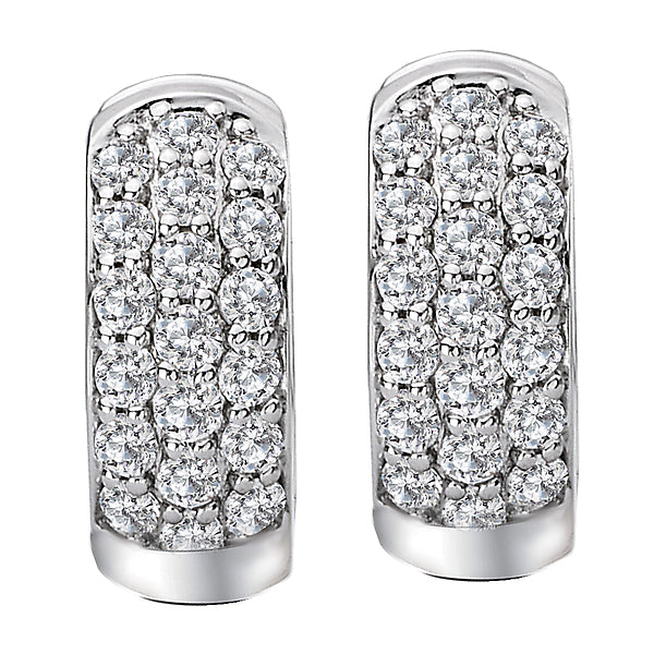 Ladies Diamond Huggie Earrings