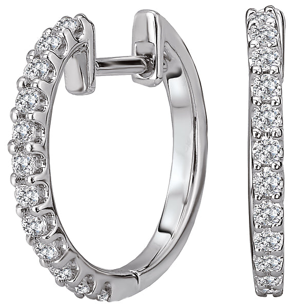 Diamond Hoop Earrings