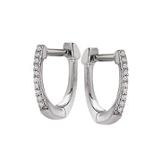 Ladies Diamond Huggie Hoops