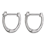 Ladies Diamond Huggie Hoops