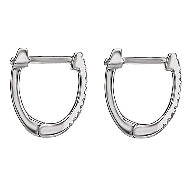 Ladies Diamond Huggie Hoops