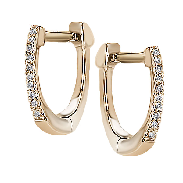 Ladies Diamond Huggie Hoops