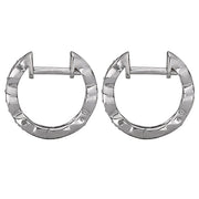 Diamond Huggie  Hoop Earrings