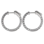 Ladies Diamond Hoop Earrings