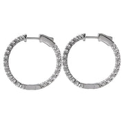 Ladies Diamond Hoop Earrings