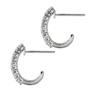 Ladies Diamond Hoop Earrings