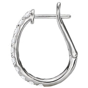 Ladies Fashion Diamond Hoop Earrings