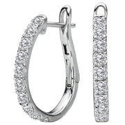 Ladies Fashion Diamond Hoop Earrings