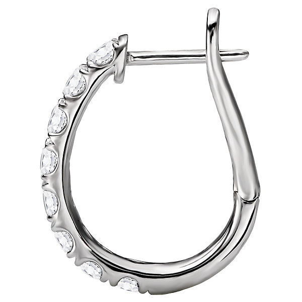 Ladies Fashion Diamond Hoop Earrings