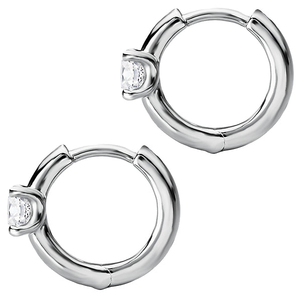 Ladies Fashion Diamond Huggie Earrings