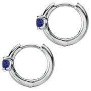 Ladies Fashion Sapphire Huggie Earrings