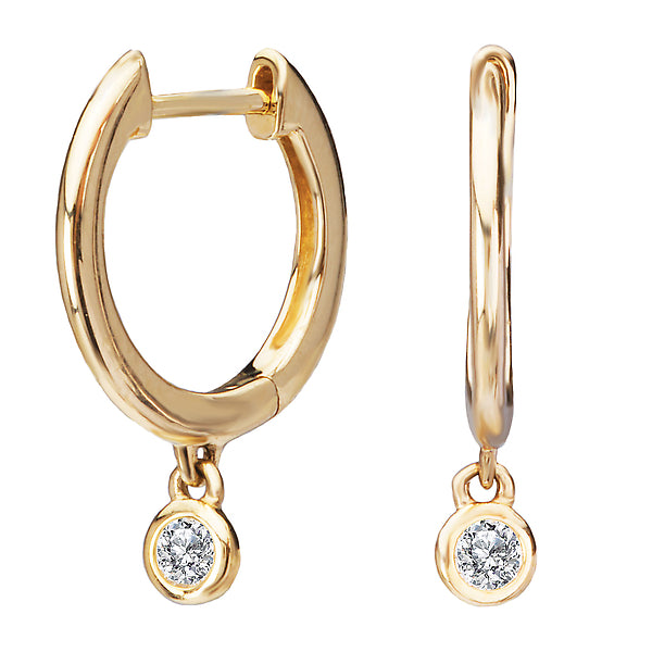 Hoop Earrings with Diamond