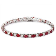 Diamond and Ruby Tennis Bracelet