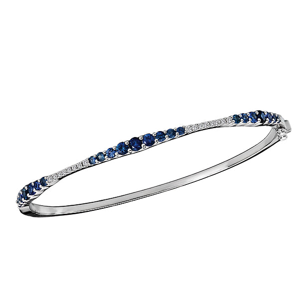 Ladies Fashion Diamond and Sapphire Bracelet