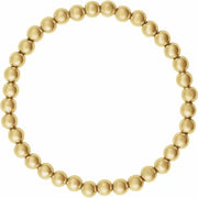 14K Yellow Gold-Filled Elastic Bead Bracelet - 6 1/2"