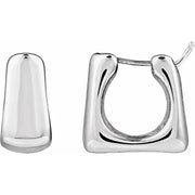 Square Hoop Earrings - 16.7mm | 14K Gold or Sterling Silver