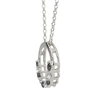 14kt White and Black Diamond Journey Pendant