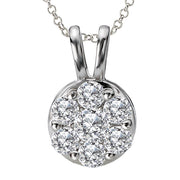 Ladies Diamond Cluster Pendant