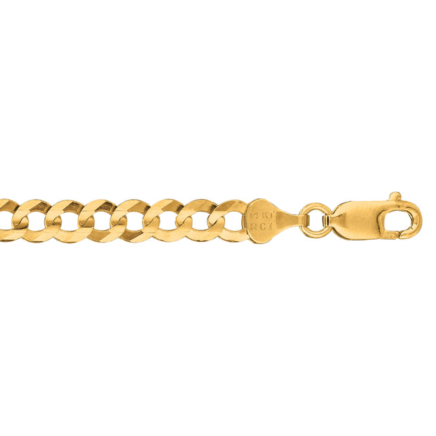 10K Gold 5.7mm Comfort Curb Chain
