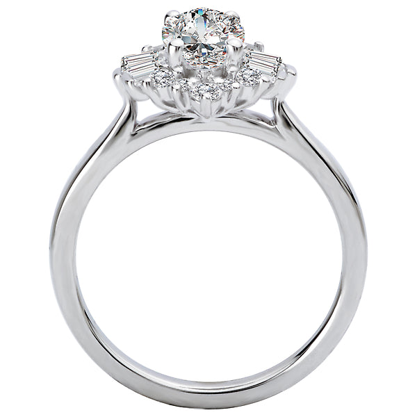 Halo Semi-Mount Diamond Ring