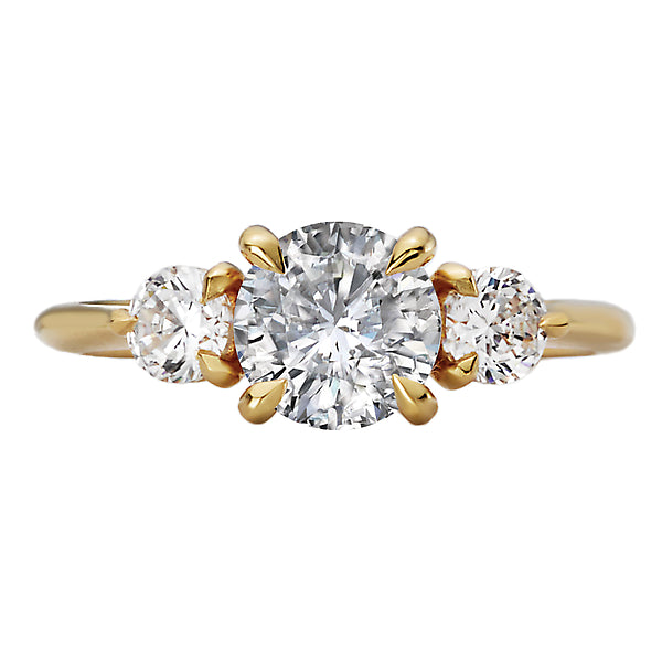 3-Stone Semi-Mount Diamond Engagement Ring