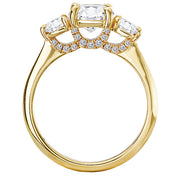 3-Stone Semi-Mount Diamond Engagement Ring