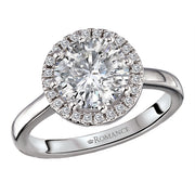 Halo Semi-Mount Diamond Engagement Ring