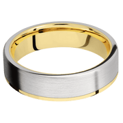 14K Yellow Gold with Polish Finish and Cobalt Chrome Inlay