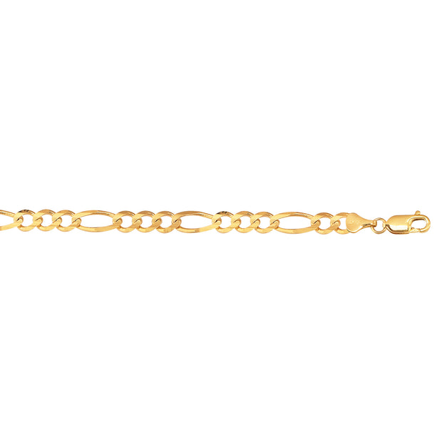 10K Gold 6.6mm Figaro Chain