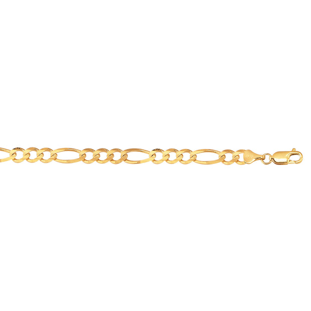 10K Gold 6.6mm Figaro Chain