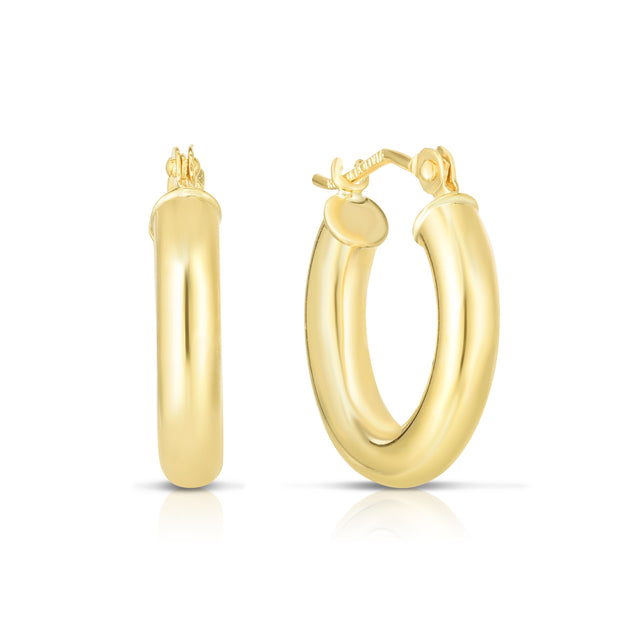 10K Gold 3x15mm Hoop Earring
