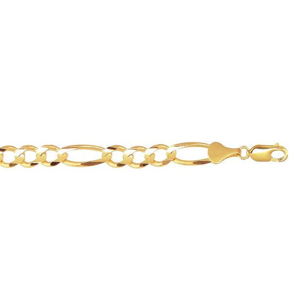 10K Gold 7.9mm Figaro Chain