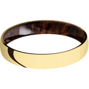 14K Yellow Gold with Polish Finish and Cocobolo