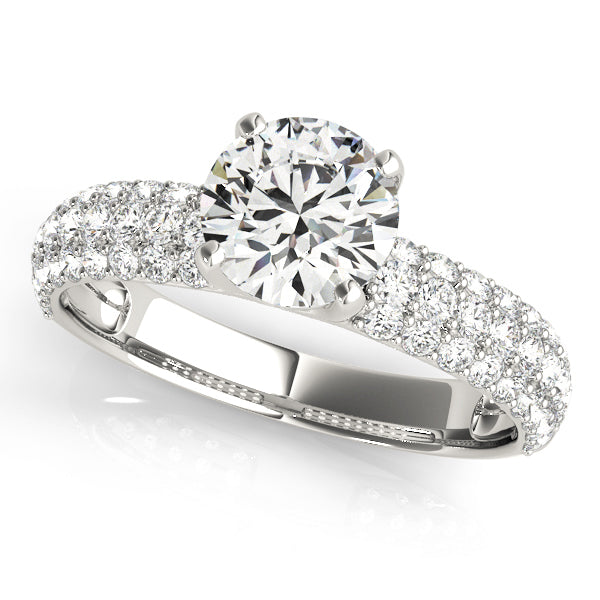 Pave Diamond Engagement Ring