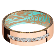 14K Rose Gold + Polish Finish + Robins Egg Blue