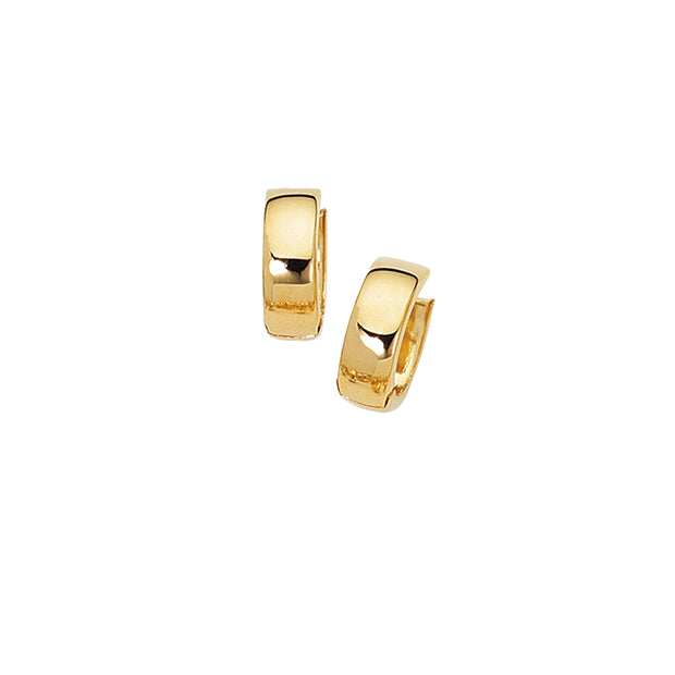 10K Gold Polished Huggie Earring