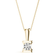 14K Yellow Gold 1ct Diamond Solitaire Pendant