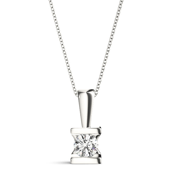 1.0 CT Round Diamond Solitaire Pendant