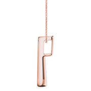 14K Rose Gold 1 ct tw Three Stone Diamond Pendant