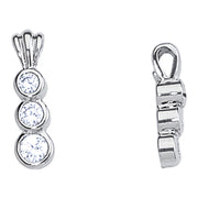 Round Diamond 0.50 CT Three-Stone Pendant