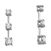 0.6 CTW Round Diamond Three Stone Pendant