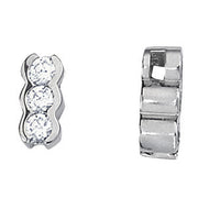 Round Diamond 3-Stone Pendant Necklace