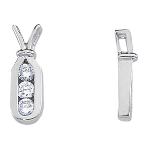 Diamond Three Stone Pendant