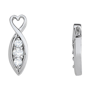 Round Diamond Three Stone Pendant