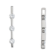 Round Diamond 3-Stone Pendant Necklace