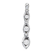 0.50 CT Round Diamond Three-Stone Pendant