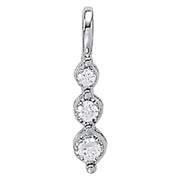 0.50 CT Round Diamond Three-Stone Pendant